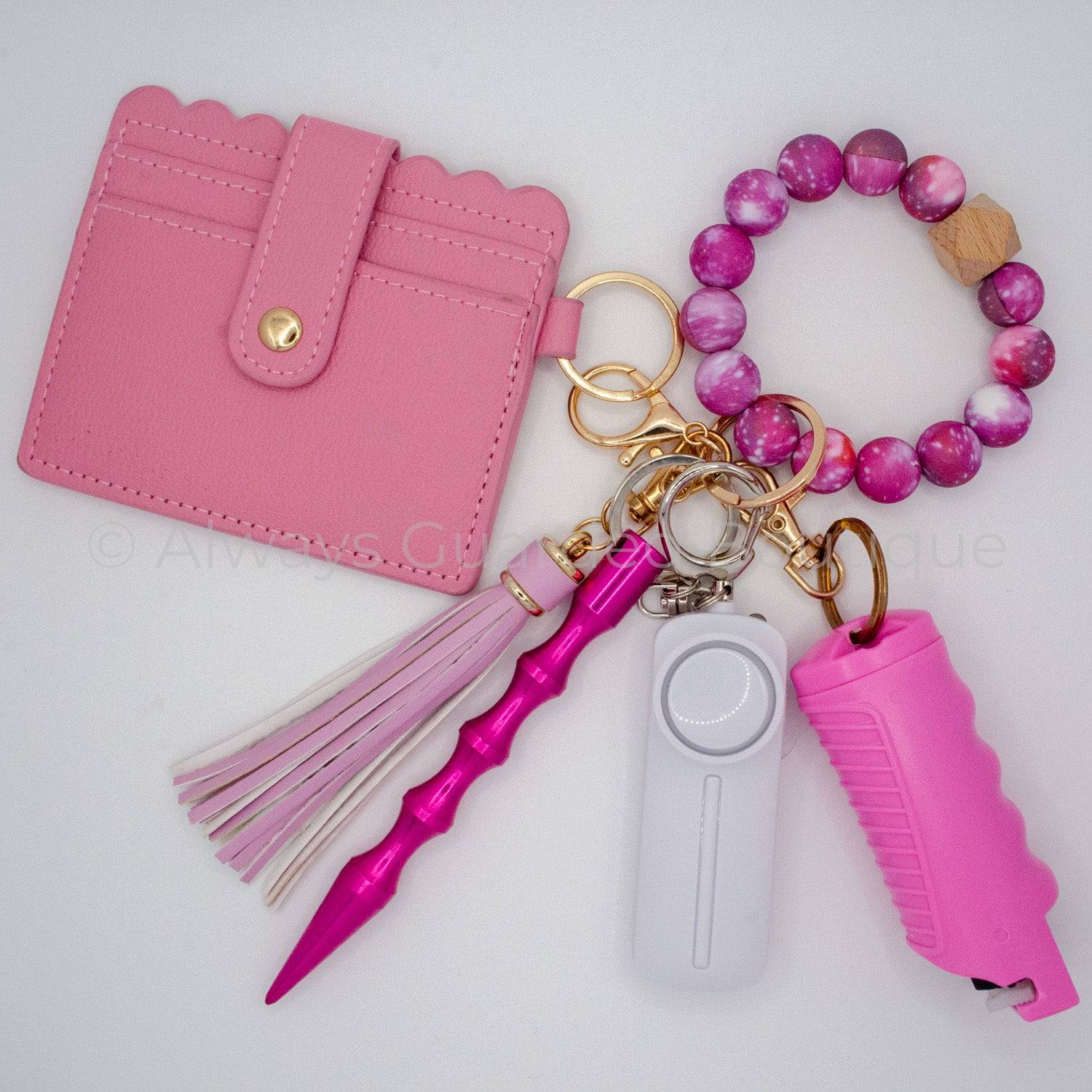 PINK GALAXY SELF-DEFENSE KEYCHAIN
