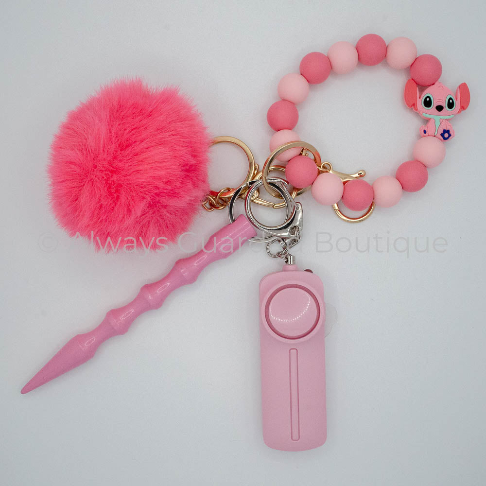 Pink Alien Koala Safety Keychain without Pepper Spray