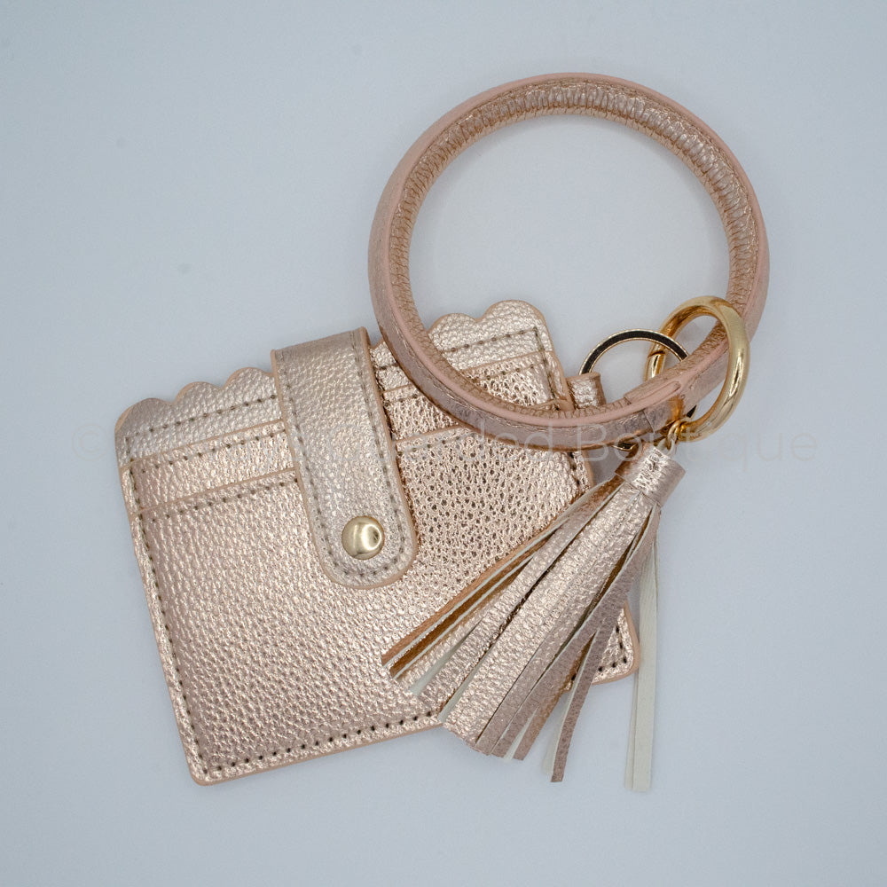 Rose Gold Bangle Wristlet Wallet
