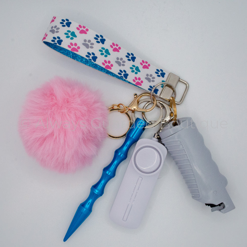 Sandy Paws Safety Keychain with Optional Pepper Spray