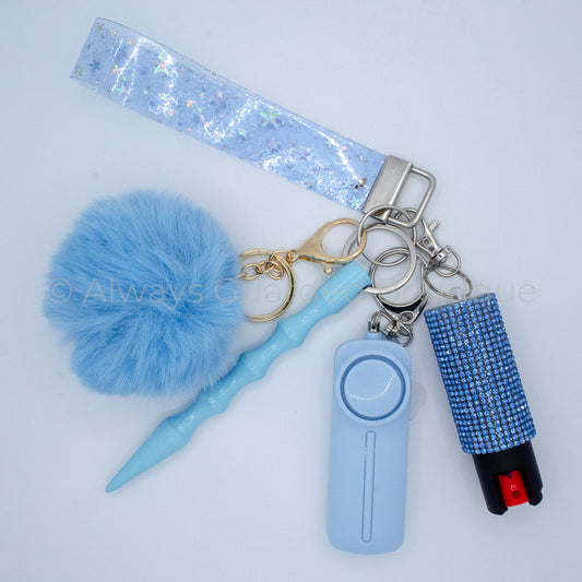 Sky Stars Twinkle Jelly Safety Keychain with Optional Pepper Spray