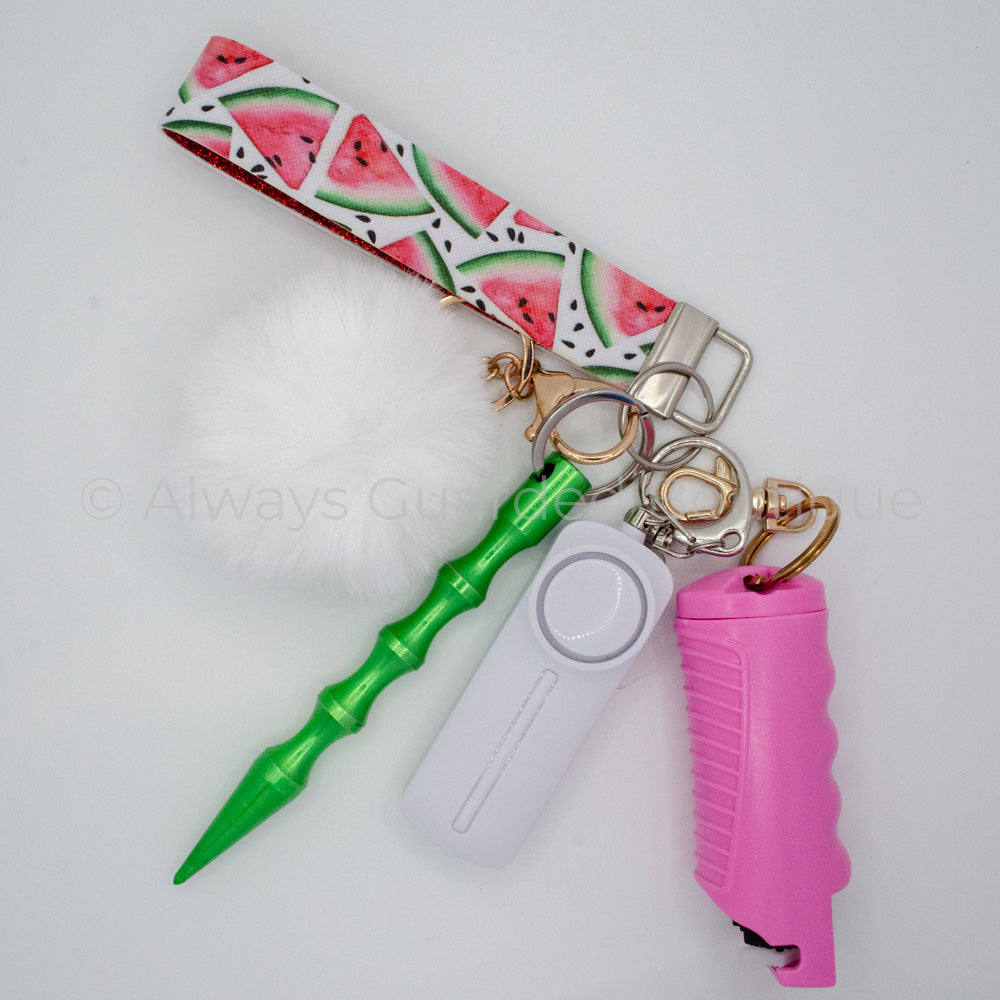 Sweet Watermelon Safety Keychain with Optional Pepper Spray