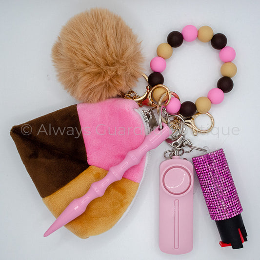 Trebol Pastry Safety Keychain with Optional Pepper Spray
